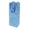 Fretwork Wine & Bottle Gift Bag in Blue - 1 Each