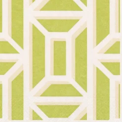 Garden Gate Paper Linen Dinner Napkins in Grass - 12 Per Package