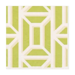 Garden Gate Paper Linen Luncheon Napkins in Grass - 15 Per Package