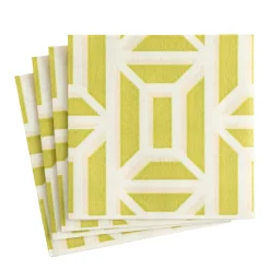 Garden Gate Paper Linen Luncheon Napkins in Grass - 15 Per Package