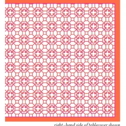Garden Trellis Cloth Tablecover in Fuchsia & Orange - 1 Tablecover
