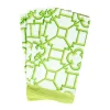 Garden Trellis Fabric Cotton Napkins in Green - Set of 4