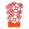 Garden Trellis Fabric Cotton Napkins in Fuchsia & Orange- Set of 4