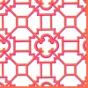 Garden Trellis Fuchsia & Orange Cloth Dinner Napkins - 4 Dinner Napkins