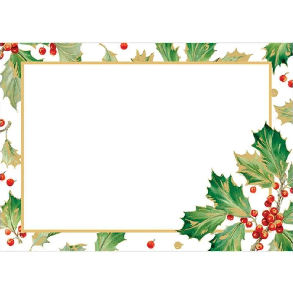 Gilded Holly Self-Adhesive Labels - 12 Per Package