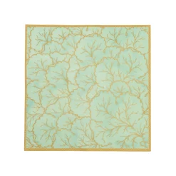 Gilded Majolica Celadon Cocktail Napkins - includes 12 Cocktail Napkins