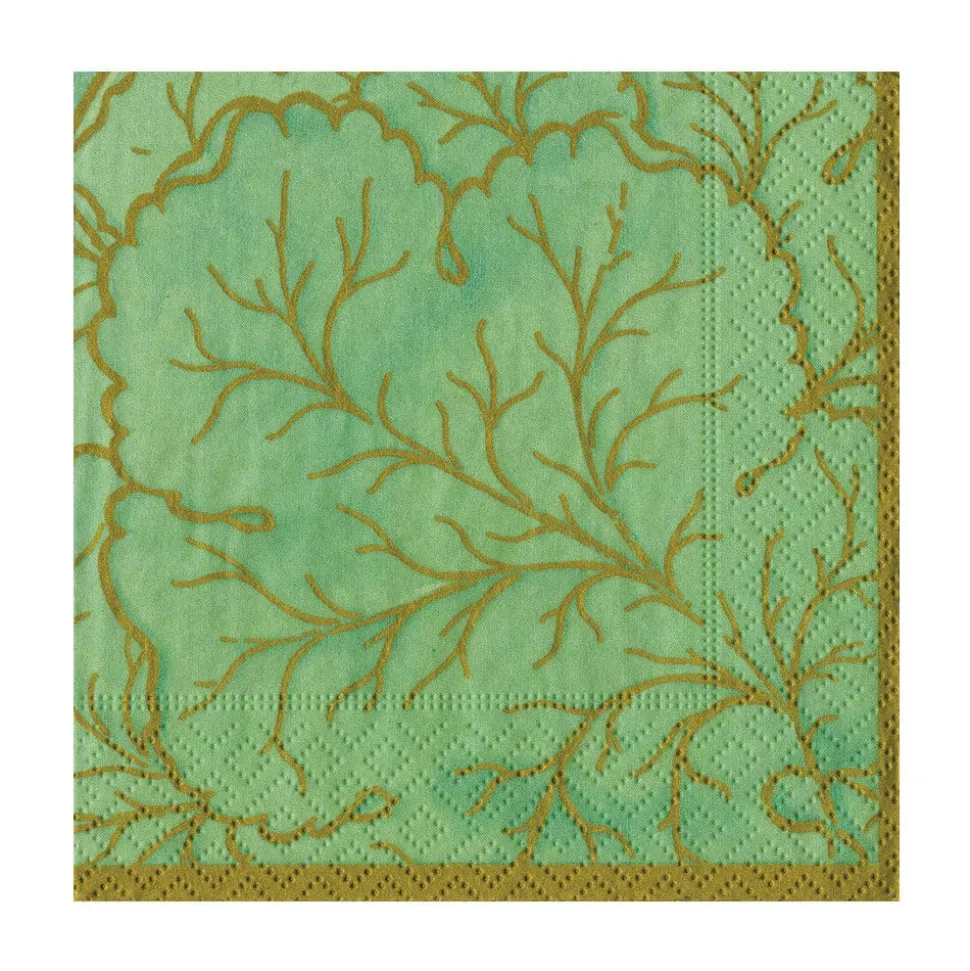 Gilded Majolica Celadon Luncheon Napkins - includes 20 Luncheon Napkins