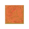 Gilded Majolica Coral Cocktail Napkins - includes 20 Cocktail Napkins
