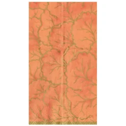 Gilded Majolica Coral Guest Towels - includes 15 Guest Towels