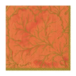 Gilded Majolica Coral Luncheon Napkins - includes 20 Luncheon Napkins