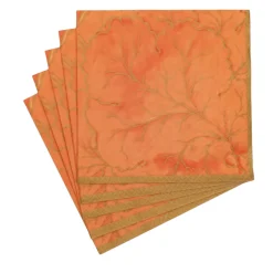 Gilded Majolica Coral Luncheon Napkins - includes 20 Luncheon Napkins