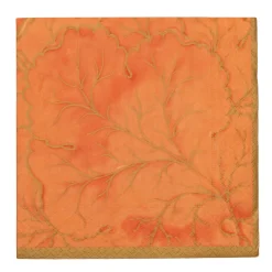 Gilded Majolica Coral Luncheon Napkins - includes 20 Luncheon Napkins