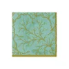 Gilded Majolica Saltwater Cocktail Napkins - includes 20 Cocktail Napkins