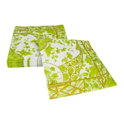 Gilded Porcelain Chartreuse Luncheon Napkins - 20 Per Package