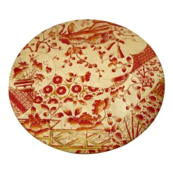 Gilded Porcelain Coral & Gold Placemats - 1 Each