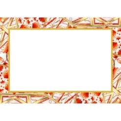 Gilded Porcelain Coral Foil Place Cards - 8 Per Package