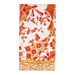 Gilded Porcelain Coral Guest Towel Napkins - 15 Per Package