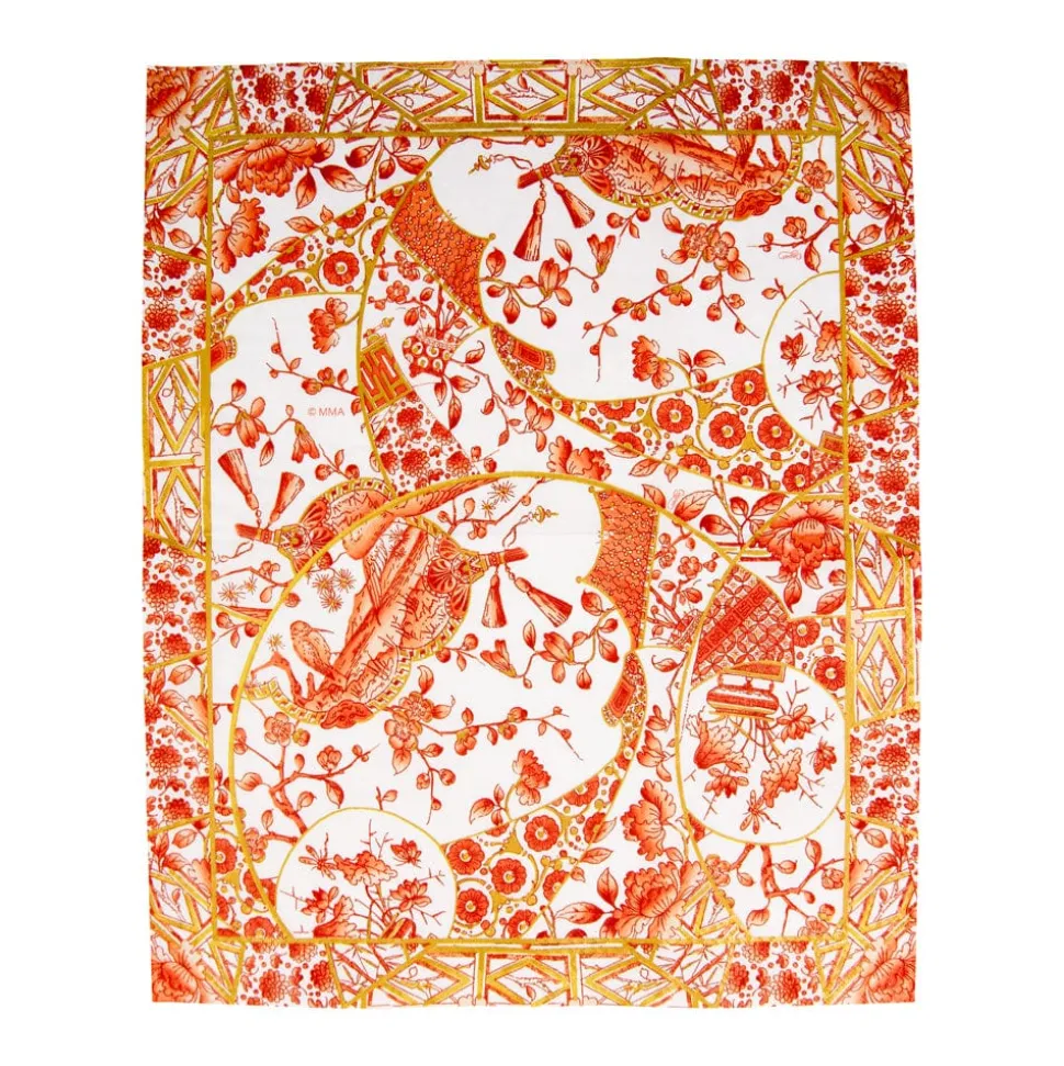 Gilded Porcelain Coral Guest Towel Napkins - 15 Per Package