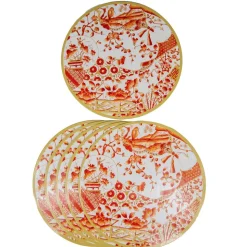 Gilded Porcelain Coral Hardback Placemat - 1 count