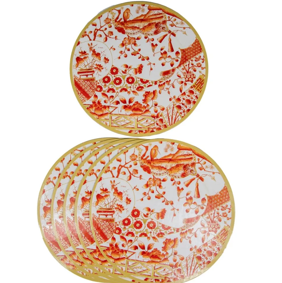 Gilded Porcelain Coral Hardback Placemat - 1 count