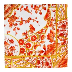 Gilded Porcelain Coral Luncheon Napkins - 20 Per Package