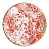 Gilded Porcelain Coral Paper Dinner Plates - 8 Per Package