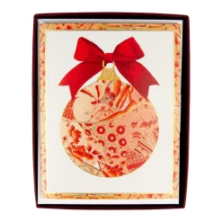 Gilded Porcelain Ornament Petite Boxed Christmas Cards - includes 15 cards & envelopes