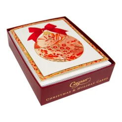 Gilded Porcelain Ornament Petite Boxed Christmas Cards - includes 15 cards & envelopes