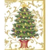 Gilded Tree Foil Enclosure Cards & Envelopes - 4 Mini Cards & 4 Envelopes
