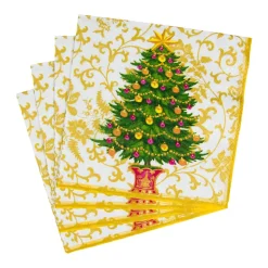 Gilded Tree Luncheon Napkins - 20 Per Package