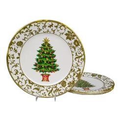 Gilded Tree Paper Dinner Plates - 8 Per Package