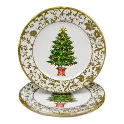 Gilded Tree Paper Dinner Plates - 8 Per Package