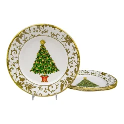 Gilded Tree Paper Salad & Dessert Plates - 8 Per Package