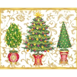 Gilded Trees Classic Boxed Christmas Cards - includes 15 cards & envelopes