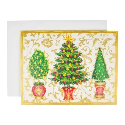 Gilded Trees Classic Boxed Christmas Cards - includes 15 cards & envelopes