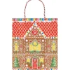 Gingerbread House Large Gift Bag 10"L x 4.75"W x 11.75"H - includes 1 bag