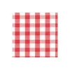 Gingham Paper Cocktail Napkins in Red - 20 Per Package