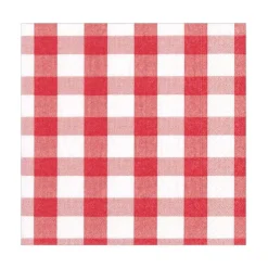 Gingham Paper Luncheon Napkins in Red - 20 Per Package