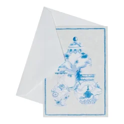 Glazed Porcelain Boxed Note Cards - 8 Note Cards & 8 Envelopes