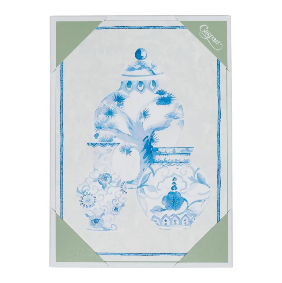 Glazed Porcelain Boxed Note Cards - 8 Note Cards & 8 Envelopes