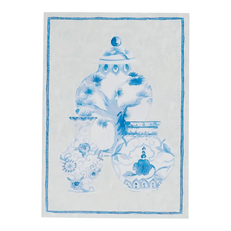 Glazed Porcelain Boxed Note Cards - 8 Note Cards & 8 Envelopes