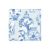 Glazed Porcelain Celadon Paper Linen Boxed Cocktail Napkins - 15 Per Package