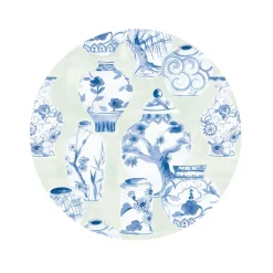 Glazed Porcelain Celadon Paper Salad & Dessert Plates - 8 Per Package