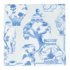 Glazed Porcelain Celadon Paper Linen Luncheon Napkins - 15 Per Package