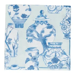 Glazed Porcelain Celadon Paper Linen Dinner Napkins - 12 Per Package