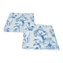 Glazed Porcelain Celadon Paper Linen Dinner Napkins - 12 Per Package