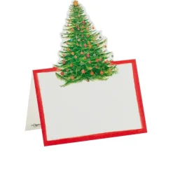 Glittering Tree Place Cards Die Cut Package 8 In