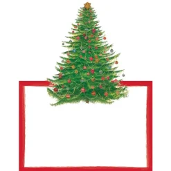 Glittering Tree Place Cards Die Cut Package 8 In