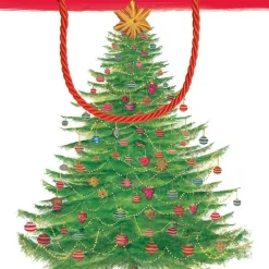 Glittering Tree Small Square Gift Bag - 1 Each