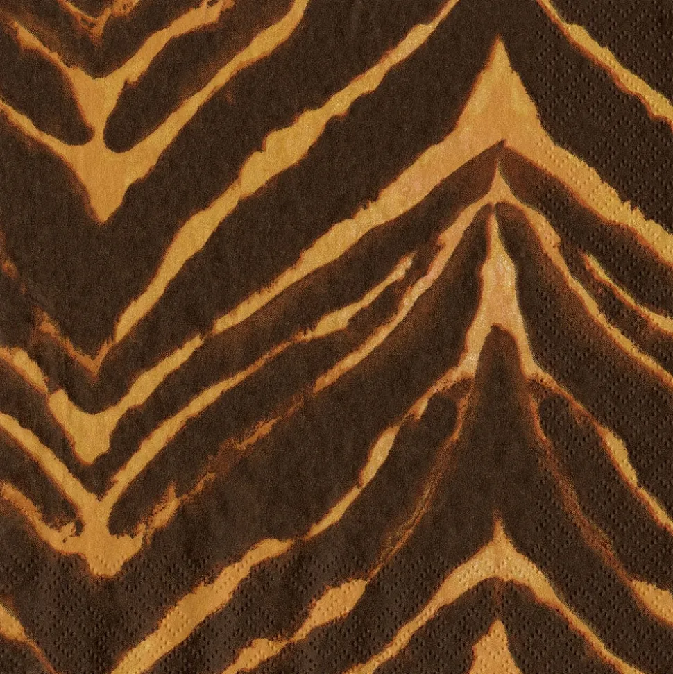 Go Wild Brown Dinner Napkins - 20 Per Package